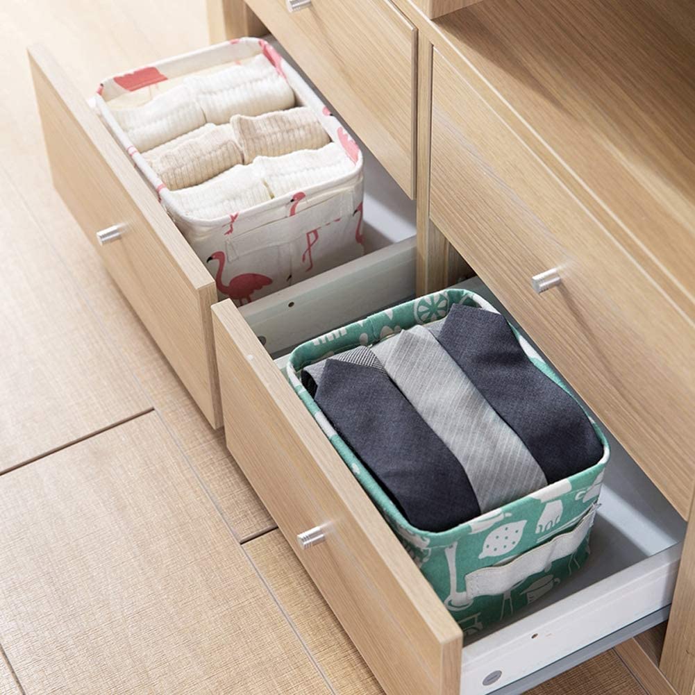 Small Foldable Canvas Storage Basket (Pack of 4) ,g