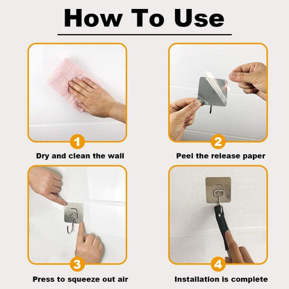 Premium Golden Hanger Hooks- Peel & Stick Adhesive .g