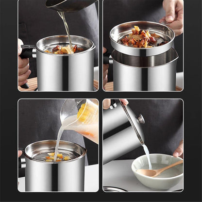 Stainless Steel Oil Filter Jar- Premium and Long Lasting.g