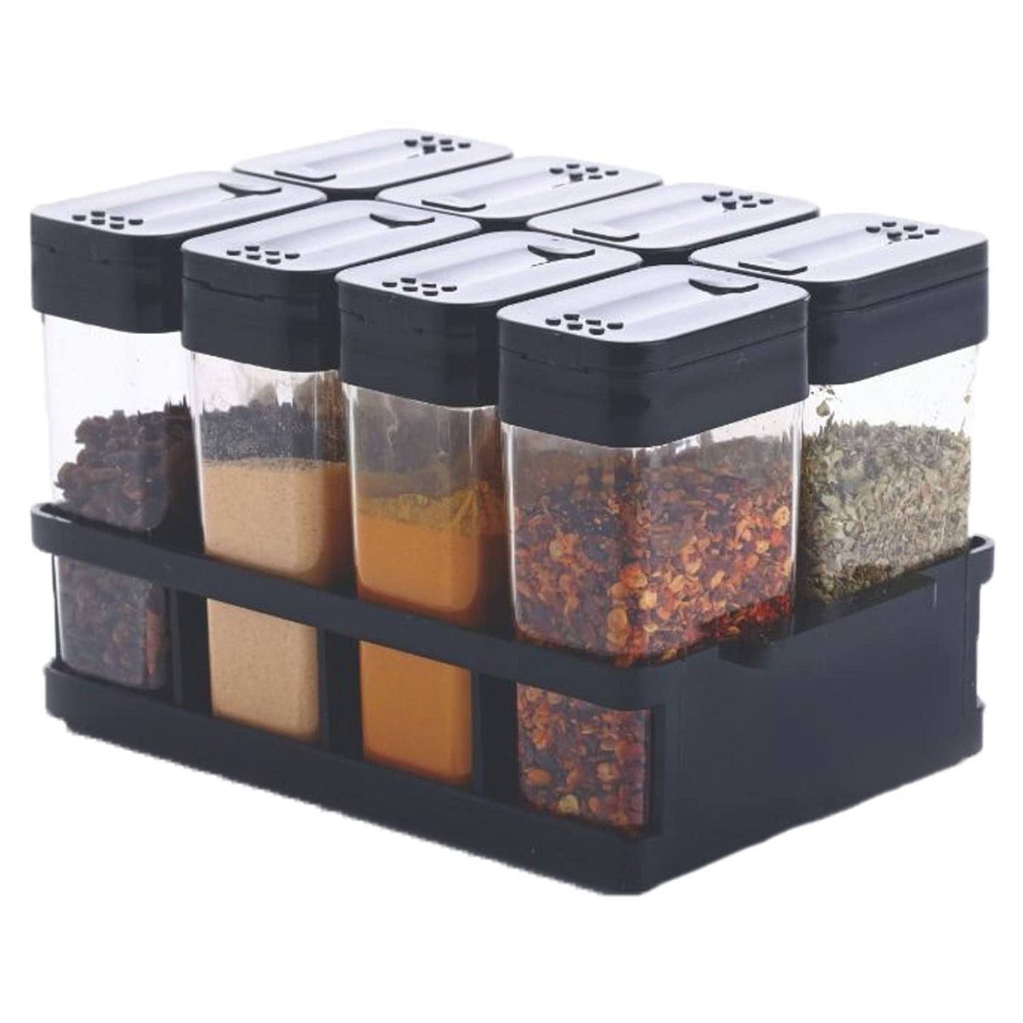 8 Pcs Airtight Masala Box- With organizer