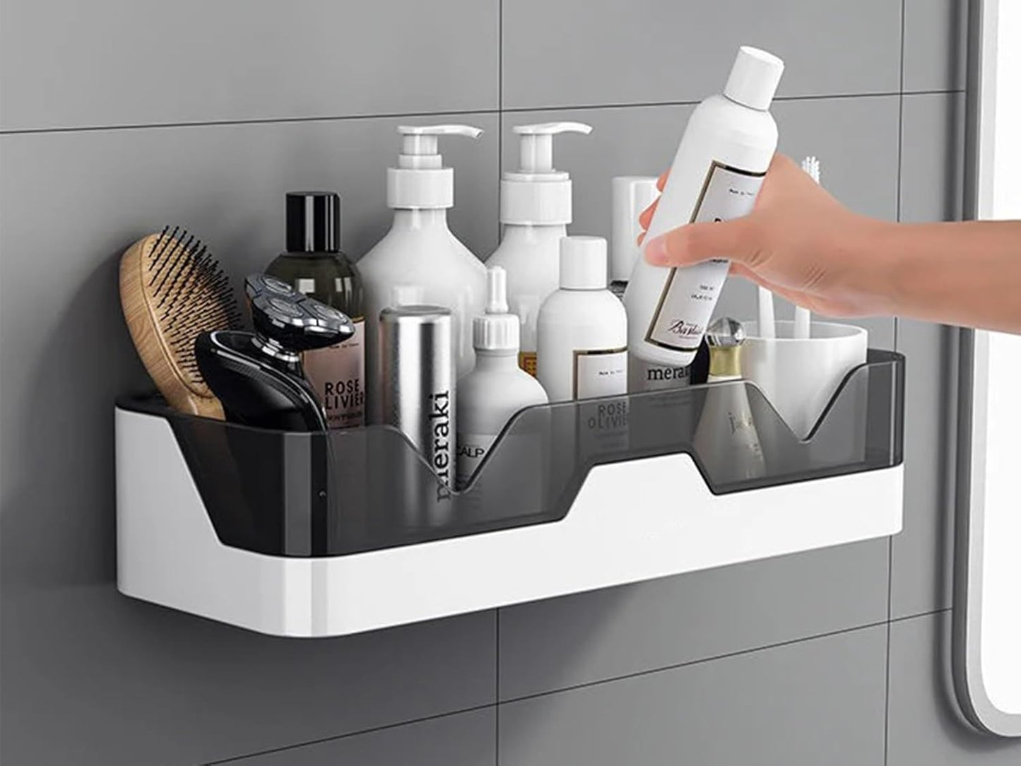 Bathroom & Kitchen adhesive organiser Shelf -(Pack of 2): g