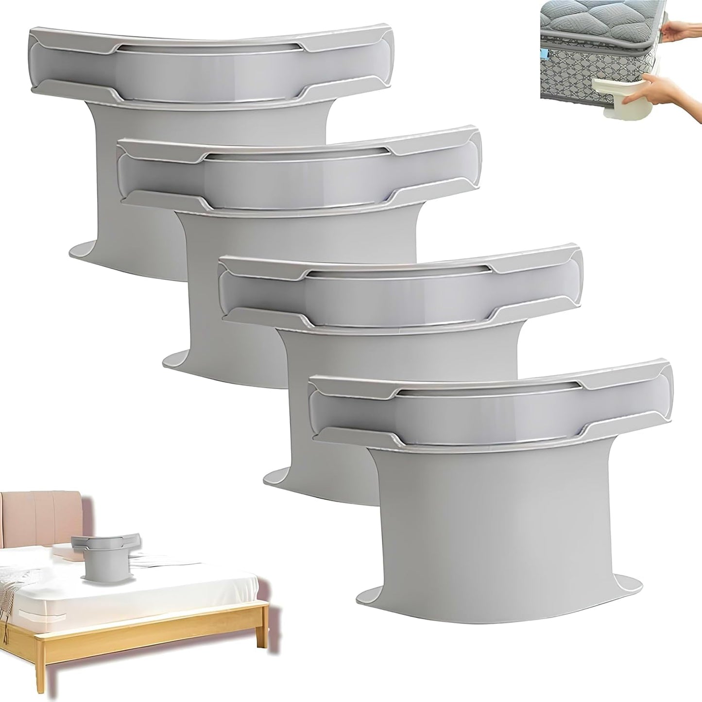 4-Pcs Adjustable Bed Sheet Holder Straps – Heavy-Duty Corner Clips for Tight, Wrinkle-Free Bedding; f