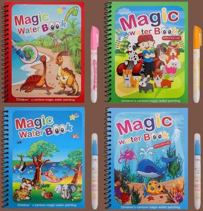 Reusable Magic Water Quick Dry Book- (Pack Of 4 Books)