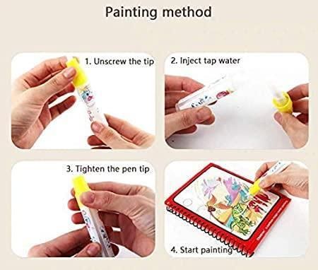 Reusable Magic Water Quick Dry Book- (Pack Of 4 Books)