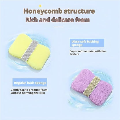 Bath Sponge Loofah – Exfoliating Body Scrubber with Soap Holder & Hand Strap for Smooth Skin: f