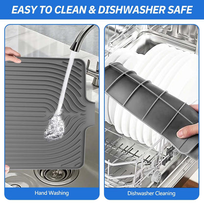 Silicone Kitchen Dish Drain Mat (40 × 30 cm)- g