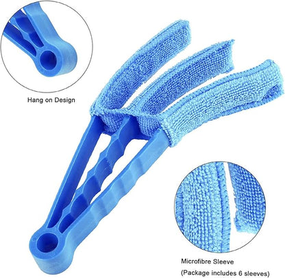 3-in-1 Blinds and Ac Vent Cleaning Brush with Microfiber Sleeves – Multipurpose Dust Remover Tool: f