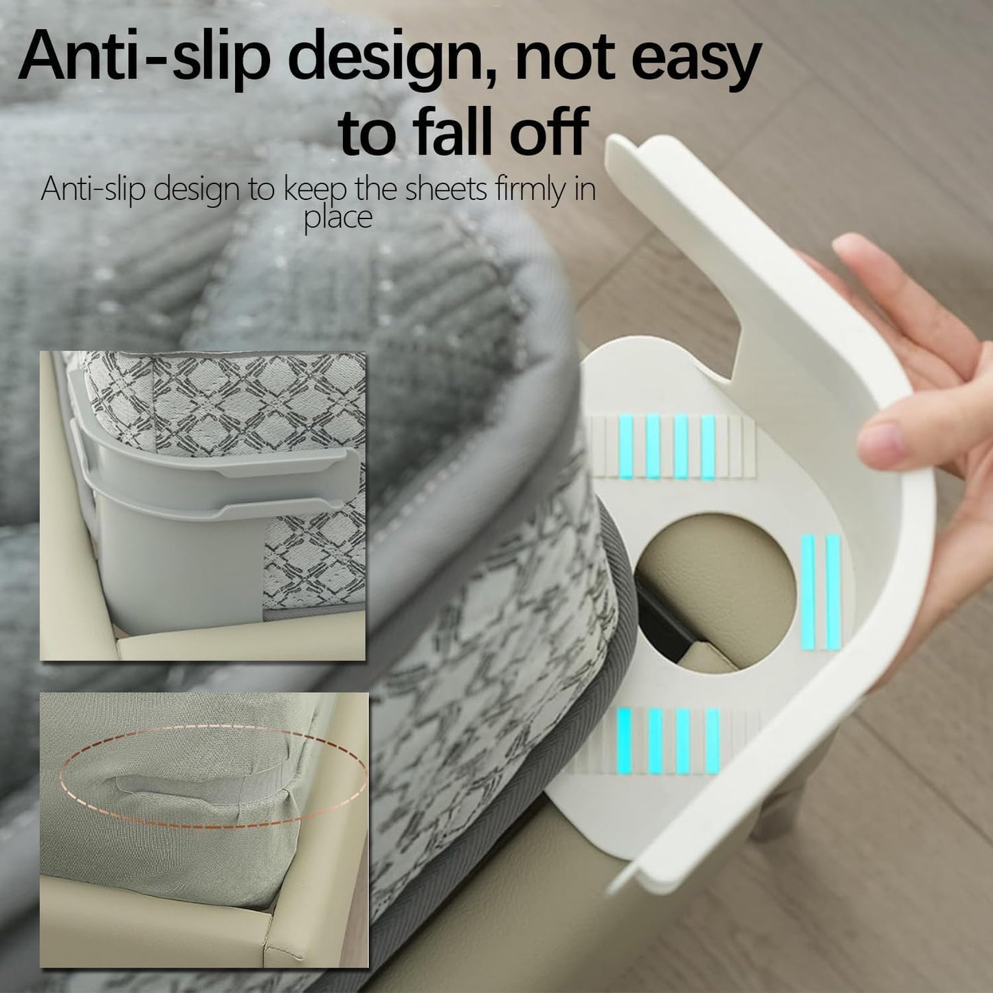 4-Pcs Adjustable Bed Sheet Holder Straps – Heavy-Duty Corner Clips for Tight, Wrinkle-Free Bedding; f