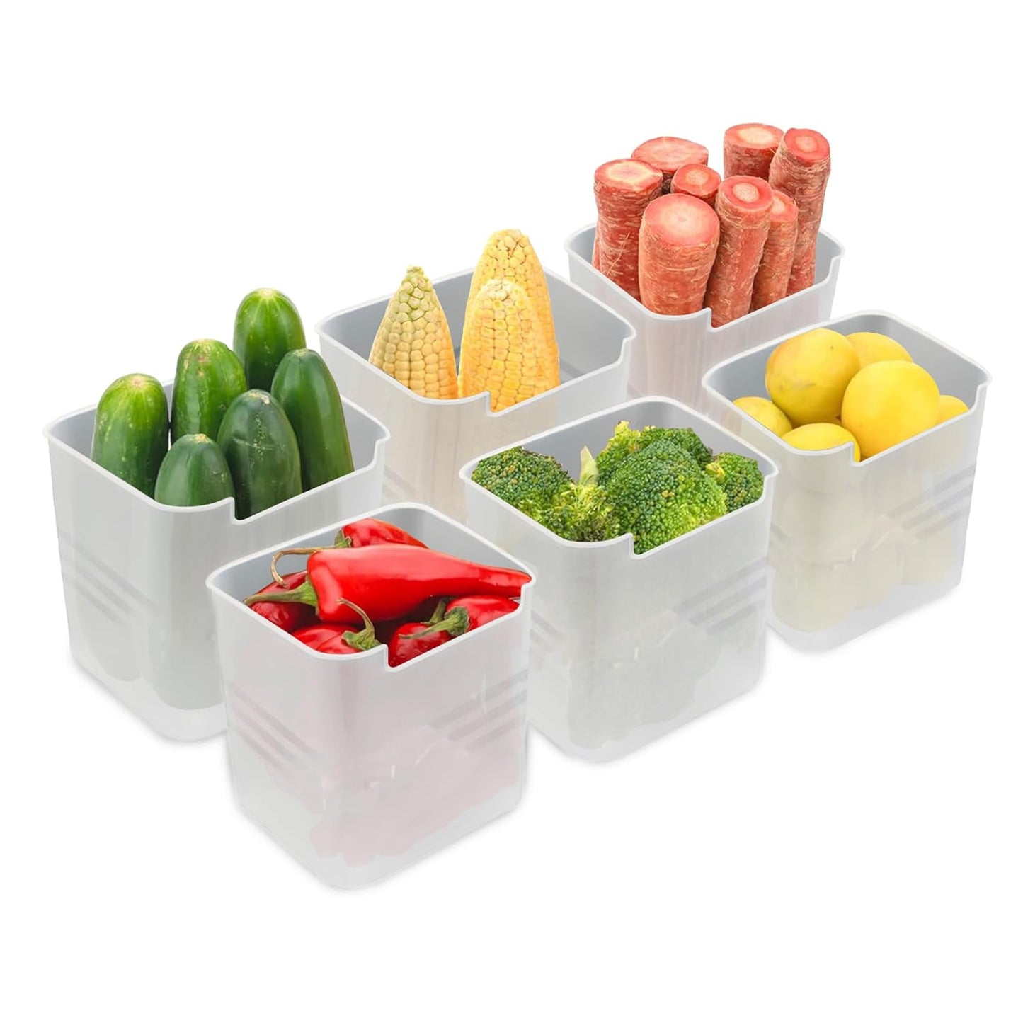 Fridge and Home Organiser containers (Pack of 6) ,f