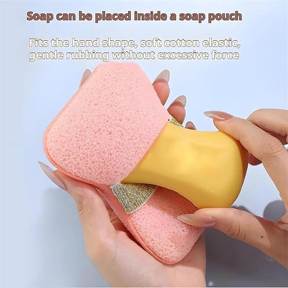 Bath Sponge Loofah – Exfoliating Body Scrubber with Soap Holder & Hand Strap for Smooth Skin: f