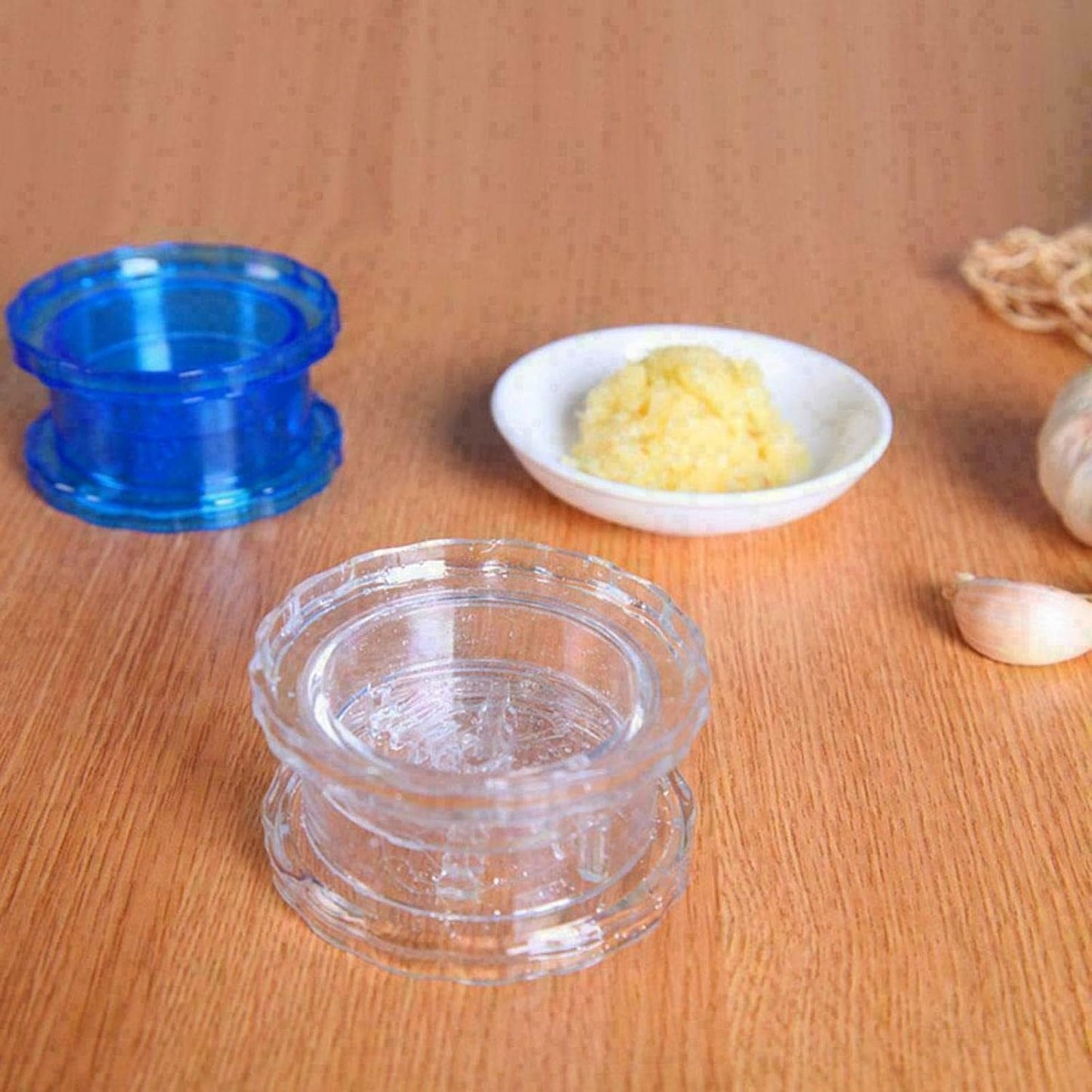 Twist & Crush, Mess-Free Garlic Crusher – Easy Twist Garlic Press Tool Set: g
