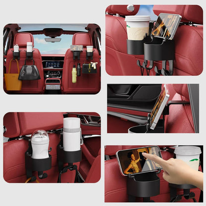 Car Seat CUP Holder & Phone Hook Organizer (Premium); g
