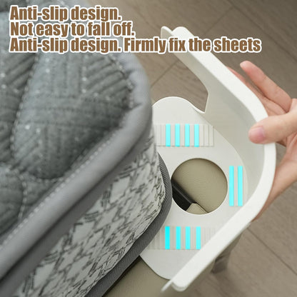 4-Pcs Adjustable Bed Sheet Holder Straps – Heavy-Duty Corner Clips for Tight, Wrinkle-Free Bedding; f