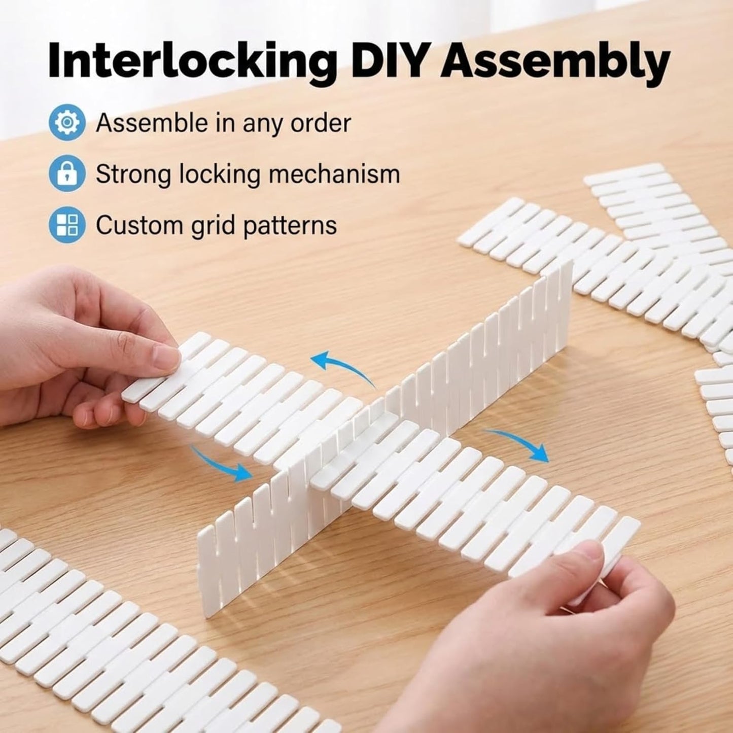 Drawer Organizer Dividers – Customizable Storage Grid for Clothes & Wardrobe: g