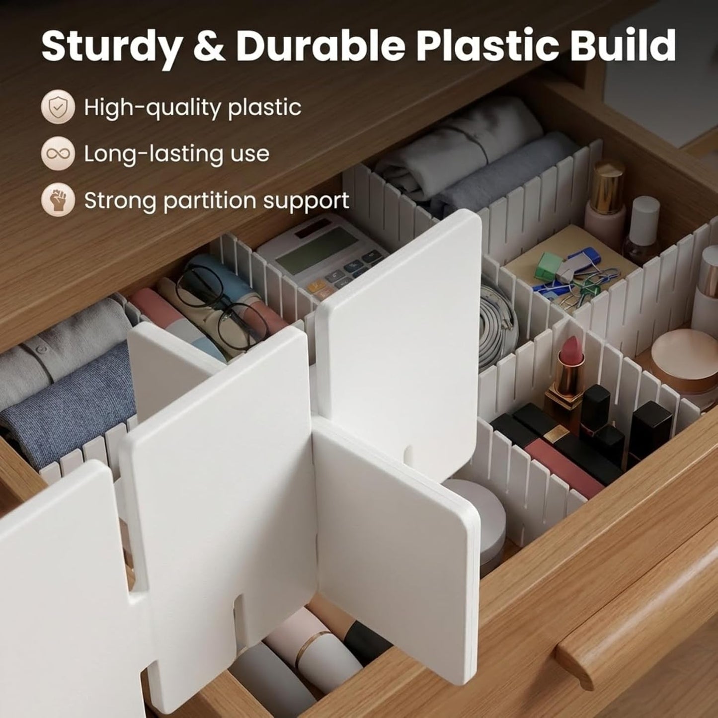 Drawer Organizer Dividers – Customizable Storage Grid for Clothes & Wardrobe: g