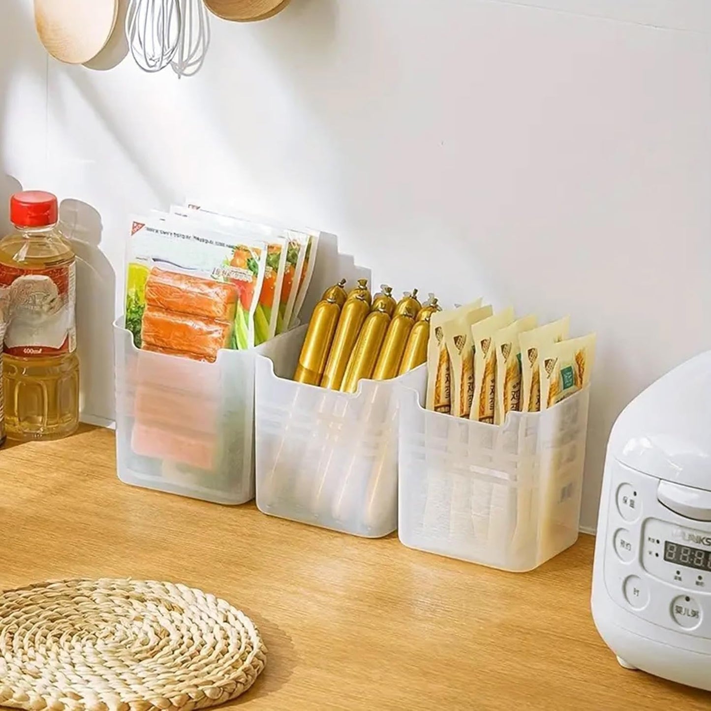 Fridge and Home Organiser containers (Pack of 6) ,g