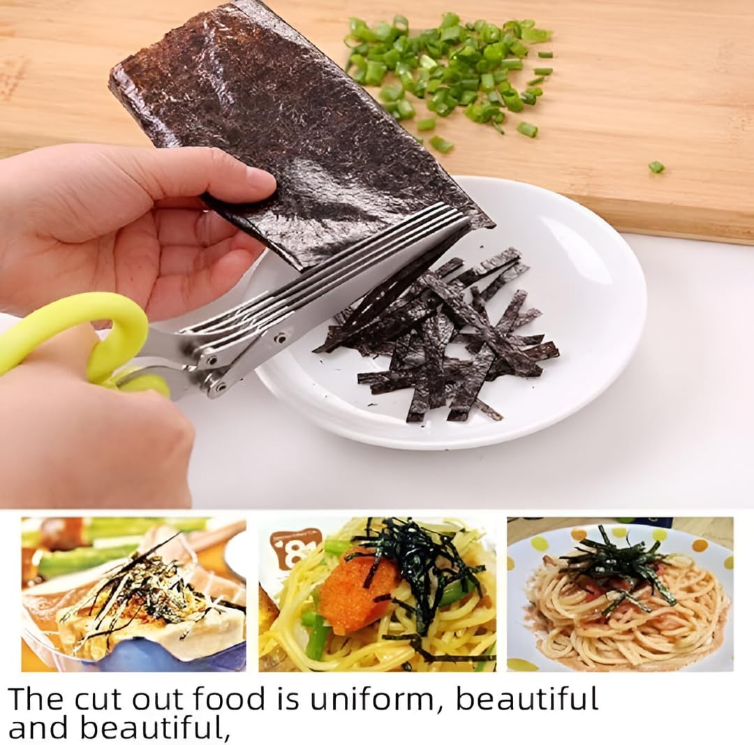 Premium Stainless Steel Herb Scissors | Quick Cutting Tool for Herbs & Vegetables: f