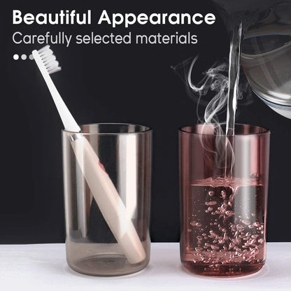 Wall Mounted Toothbrush Holder with 4 Dustproof Cups – Space-Saving Bathroom Organizer: g