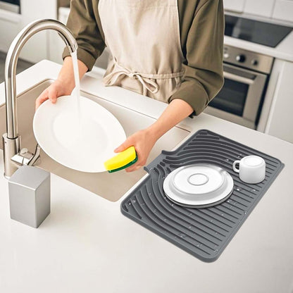 Silicone Kitchen Dish Drain Mat (40 × 30 cm)- g