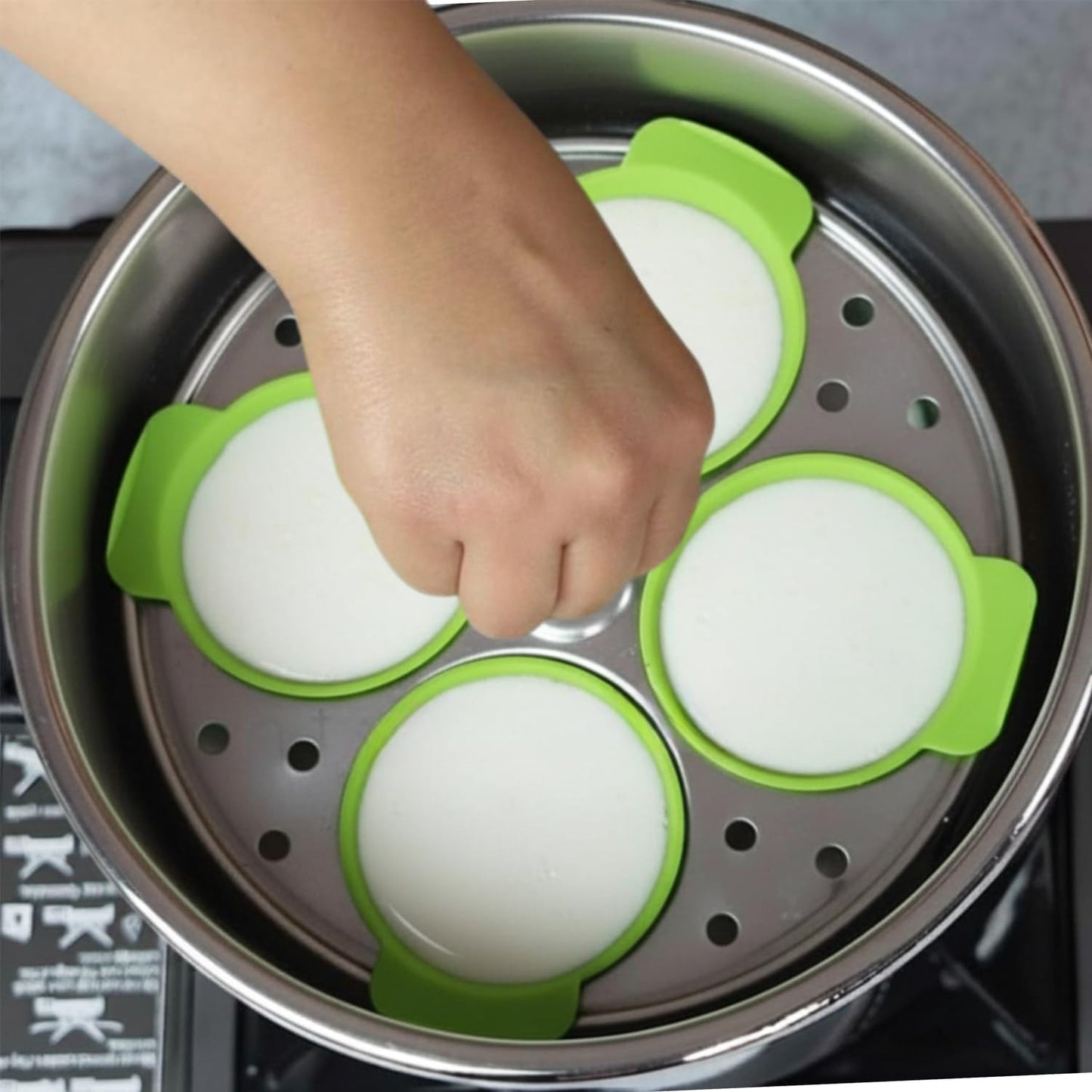 Reusable Silicone Idli Moulds (Set of 8) – Non-Stick BPA-Free Idli Maker Cups; g