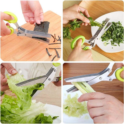 Premium Stainless Steel Herb Scissors | Quick Cutting Tool for Herbs & Vegetables: f