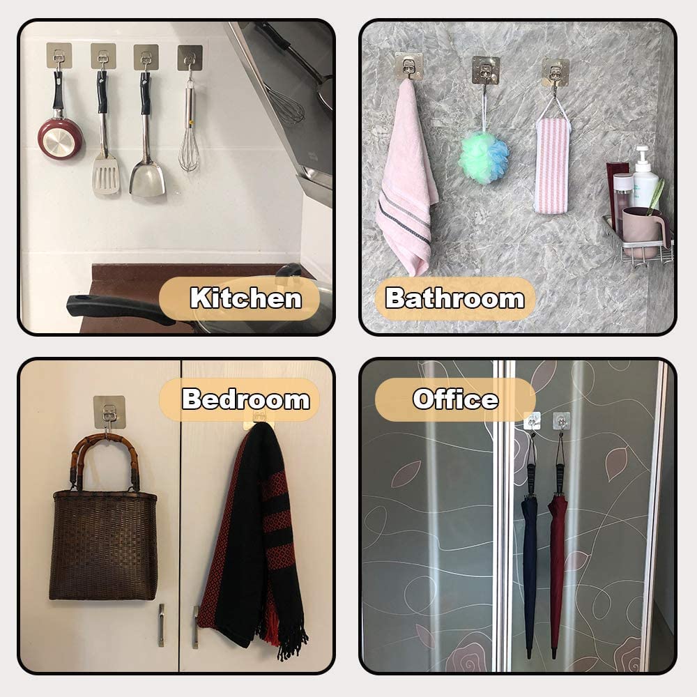 Premium Golden Hanger Hooks- Peel & Stick Adhesive .g