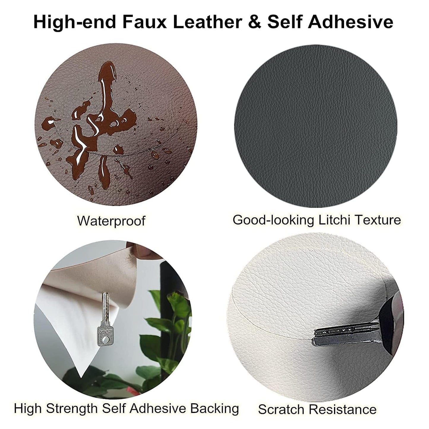 Adhesive Leather Repair Patch – (30x60 cm) Quick Fix (Pack of 2), g