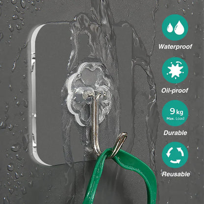 10 - Pieces 180 Degrees Adhesive Wall Hooks