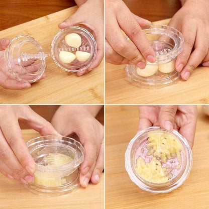 Twist & Crush, Mess-Free Garlic Crusher – Easy Twist Garlic Press Tool Set: g