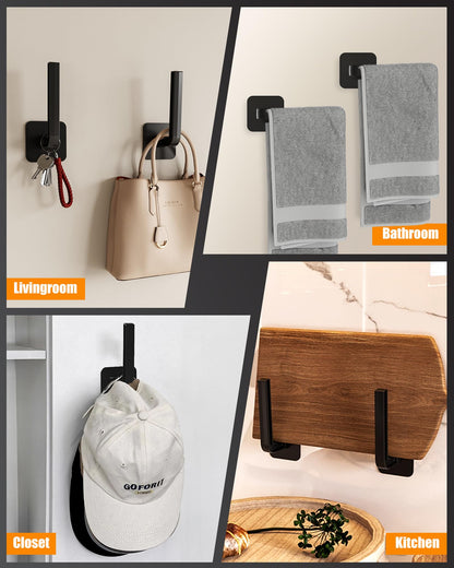 Multi-Purpose Strong Adhesive Wall Hooks for Clothes & Accessories: f