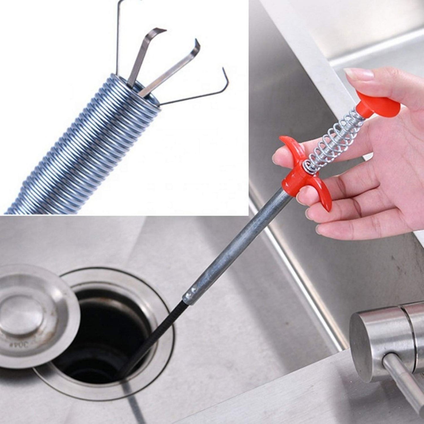 FlexiClean Sink Clean Steel Pipe-  360 degree movement- .g