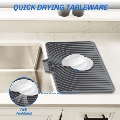 Silicone Kitchen Dish Drain Mat (40 × 30 cm)- g