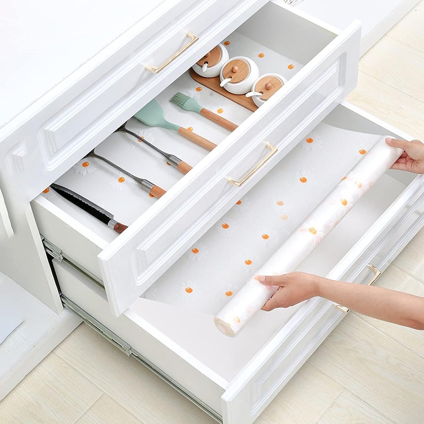 GripSafe Waterproof Drawer & Cabinet Shelf Liner (45 × 125 cm); g
