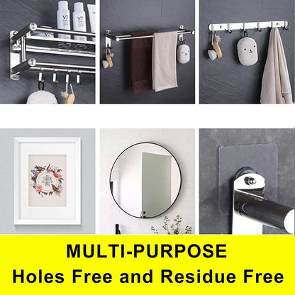 Adhesive Wall Hooks, No-Drilling Waterproof Screw for Hanging