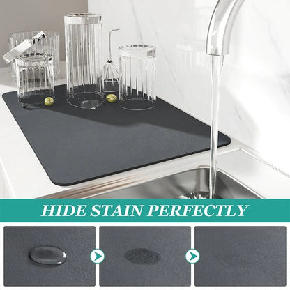 Kitchen Super Absorbent Dish Drying mat (Big Size) (60cmx40cm);f