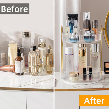 360° Makeup Organizer Carousel – Multipurpose Makeup Storage Rack for Vanity: f