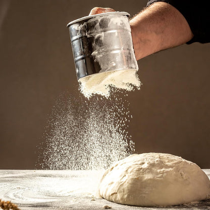 Steel Manual Flour Sifter – Clean, Quick & Efficient Sieving-.f