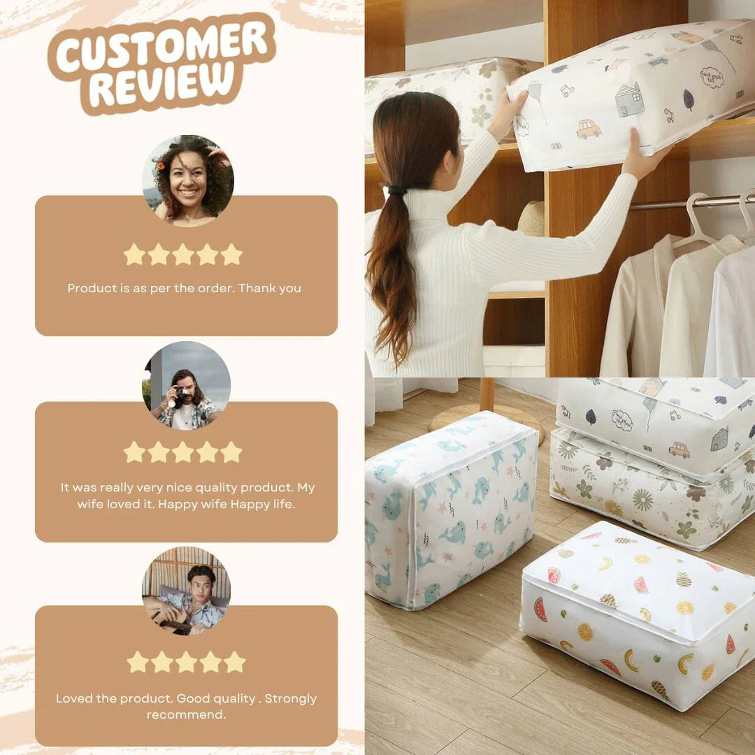 Multipurpose Dust Guard Storage Bag, stores blanket, clothes and much more - Large Size-.g