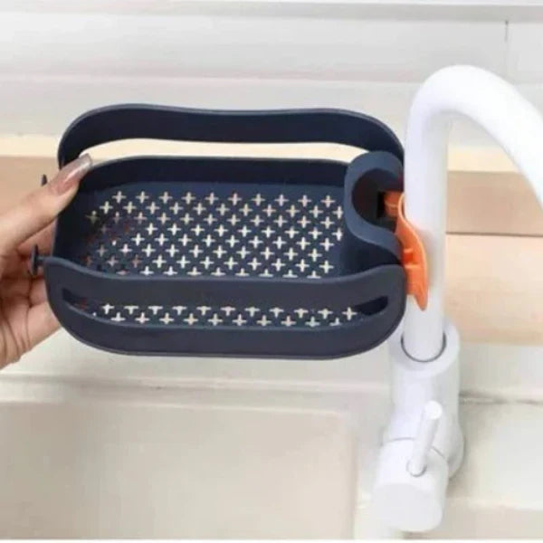 Multipurpose Faucet Rack – Sink Organizer for Dish Cloth, Sponge & Kitchen Accessories; f