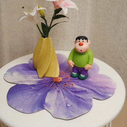 Absorbent Flower Countertop Mat for Kitchen – Quick Dry Dish & Spill Mat: g