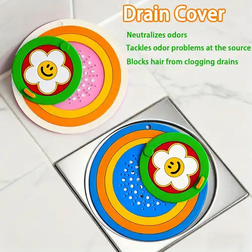 Premium 2-in-1 Silicone Drain Cover – Hair Catcher, Stopper & Odor/Insect Blocker for Bathroom & Kitchen: g