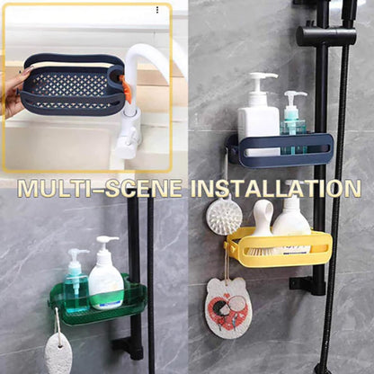Multipurpose Faucet Rack – Sink Organizer for Dish Cloth, Sponge & Kitchen Accessories; g