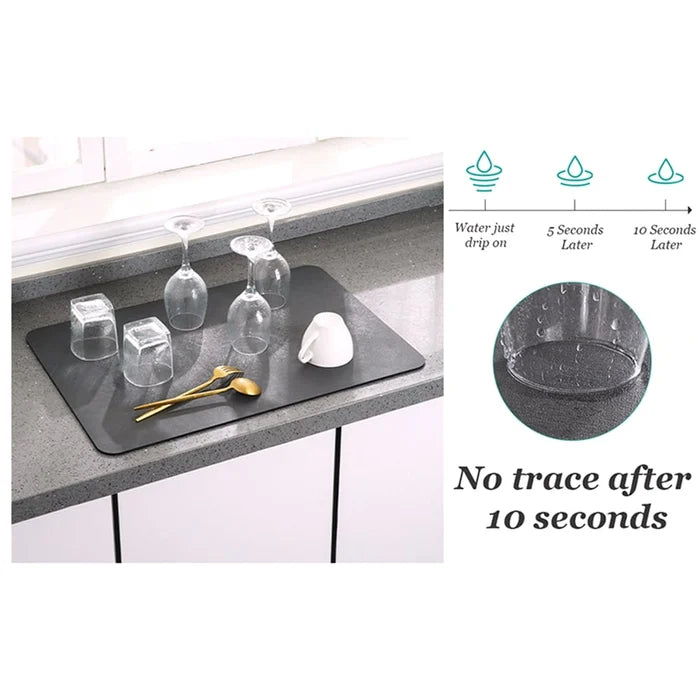 Kitchen Super Absorbent Dish Drying mat (Big Size) (60cmx40cm);f
