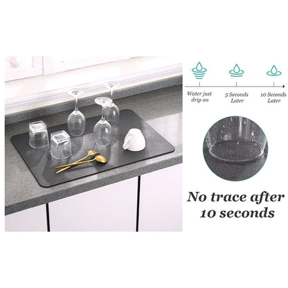 Super Absorbent Kitchen Dish Drying mat- (Big Size)(60cmx40cm);g