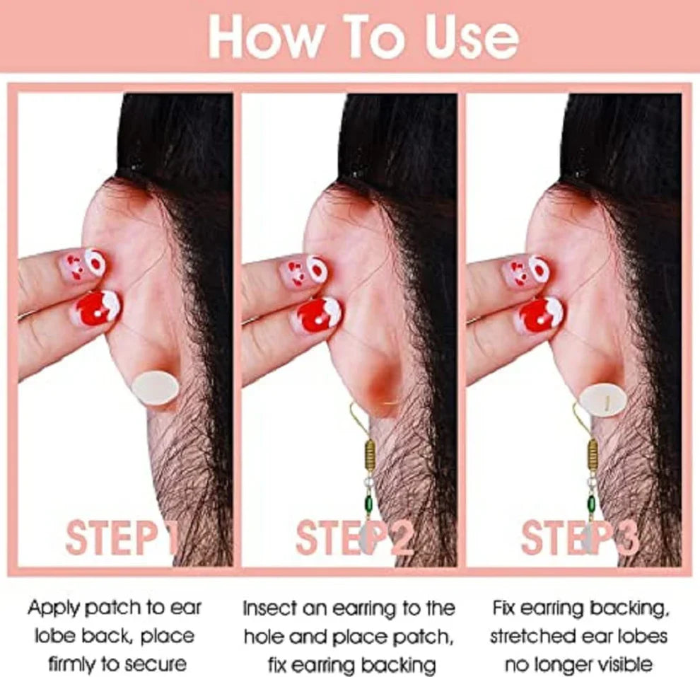 Earlobe Support Patches – Invisible Protection for Your Ears (100 pcs)-.g